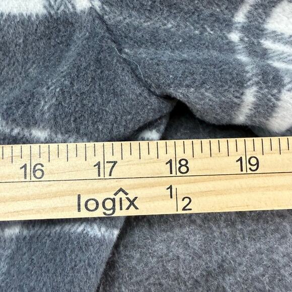 JOUJOU Women's / Junior's Plaid Button Up Belted Coat Jacket Size S White Gray - Picture 10 of 11